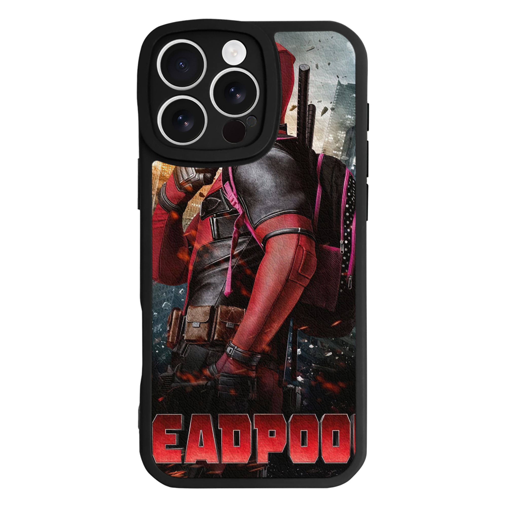 （画像用） Deadpool デッドプール 【iPhone 16シリーズ対応】シリコンスマホケース（レザー調） 材質：シリコン